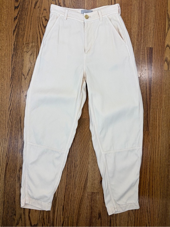 Everlane Denim - Everlane The Utility Barrel 100% TENCEL™ Lyocell Cream High-Waist Pants (00)